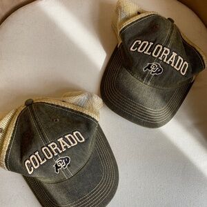 University of Colorado Buffs Football- Set of 2 Baseball Style Caps